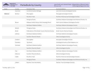 Periodicals by County - Mid-Continent Public Library