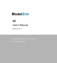 ModelSim XE User's Manual