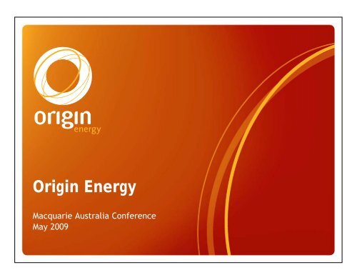 Presentation - Origin Energy