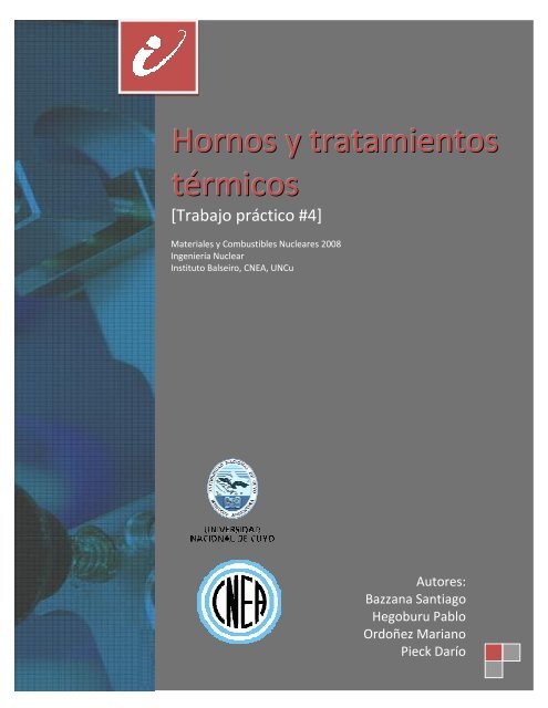 Hornos y tratamientos tÃ©rmicos - Instituto Balseiro - CNEA