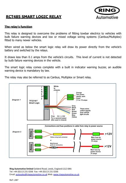 RCT485 SMART LOGIC RELAY - Ring Automotive