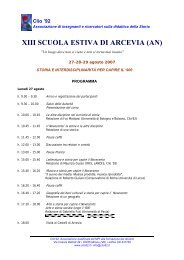 XIII SCUOLA ESTIVA DI ARCEVIA (AN) - Clio 92