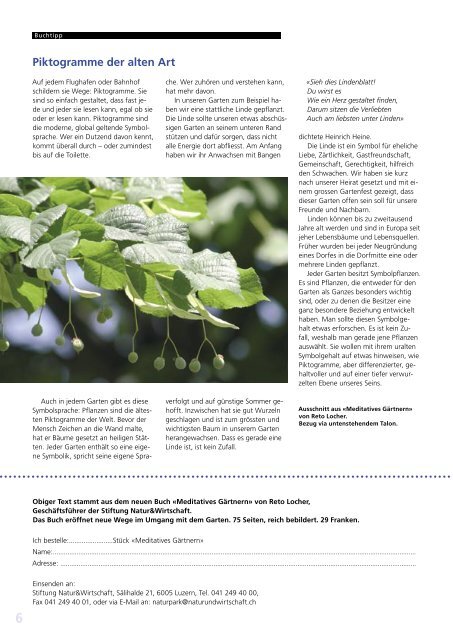 Newsletter 1-2006 - Natur & Wirtschaft