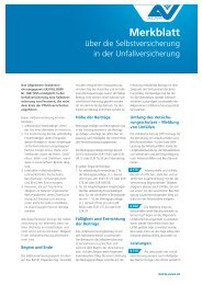 Merkblatt Ã¼ber die Selbstversicherung in der ... - AUVA