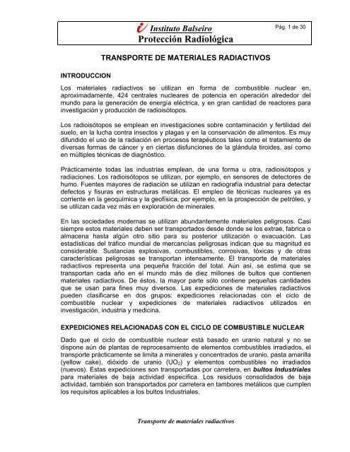 Transporte de Materiales Radiactivos.pdf - Instituto Balseiro - CNEA