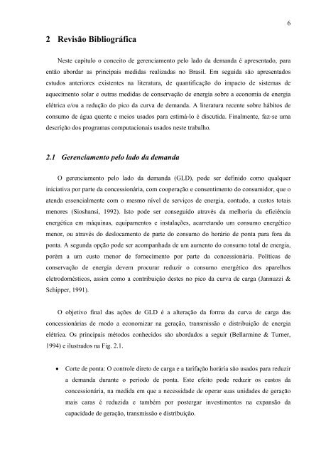 economia de energia e redução do pico da curva de demanda para ...