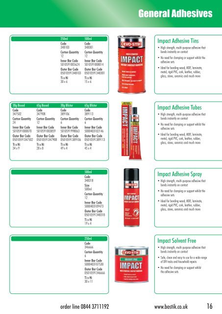 Bostik Product Catalogue - Acorn Bearings