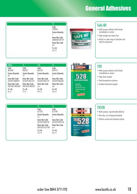 Bostik Product Catalogue - Acorn Bearings