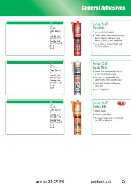 Bostik Product Catalogue - Acorn Bearings