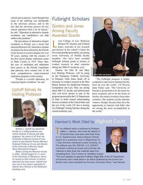 Download Magazine - Levin College of Law - University of Florida