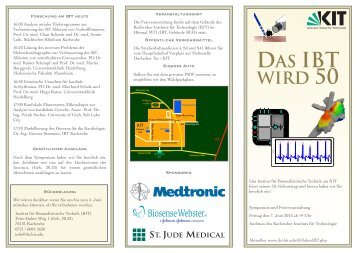 Download Flyer als PDF - am Institut für Biomedizinische Technik - KIT