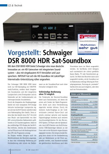 Vorgestellt: Schwaiger DSR 8000 HDR Sat-Soundbox