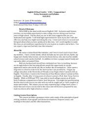 English III Dual Credit / 1301 / Composition I Policy Statement and ...