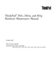 ThinkPad Z61e, Z61m, and Z61p Hardware Maintenance ... - tim.id.au