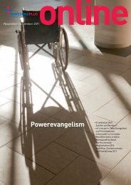 November - Dezember: Powerevangelismus - BewegungPlus