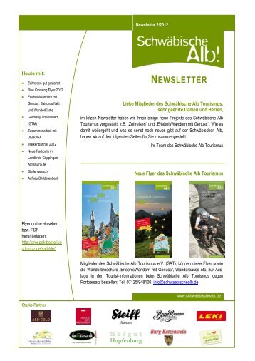 NEWSLETTER - Schwäbische Alb