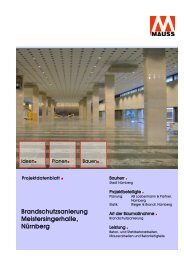 Projektdatenblatt Meistersingerhalle Nürnberg - Mauss