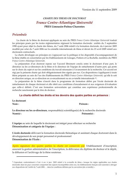 France Centre-Atlantique UniversitÃ© - Ecole Doctorale Sciences et ...