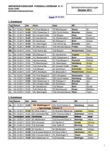 NIEDERSÃCHSISCHER FUSSBALLVERBAND ... - NFV Kreis Celle