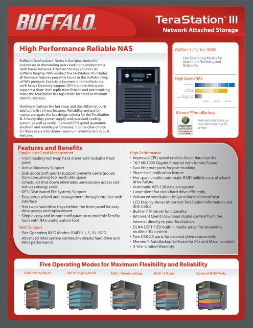 High Performance Reliable NAS