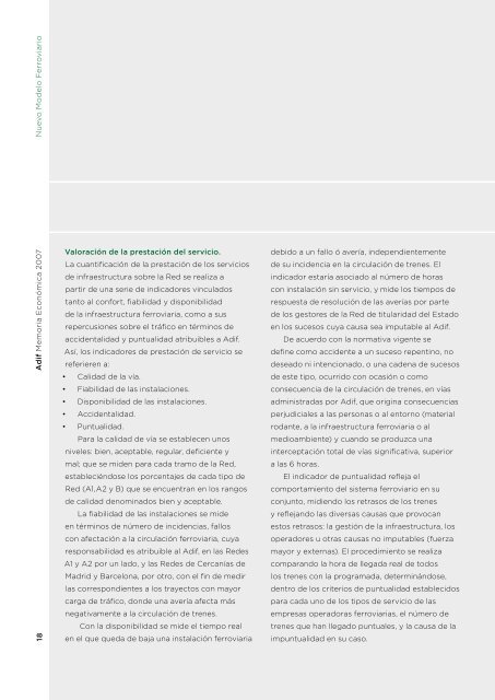 Memoria Económica 2007 (PDF) - Adif