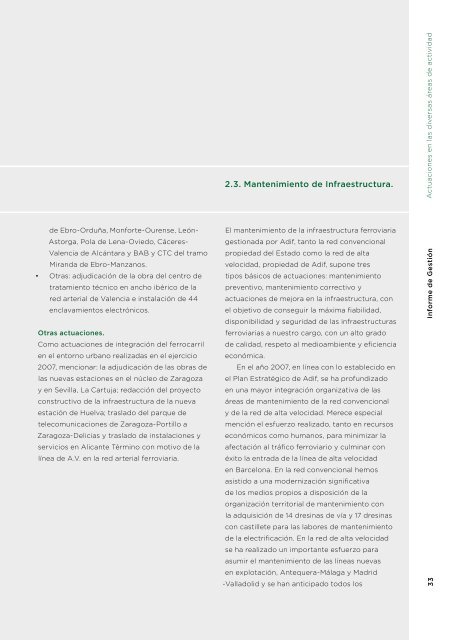 Memoria Económica 2007 (PDF) - Adif