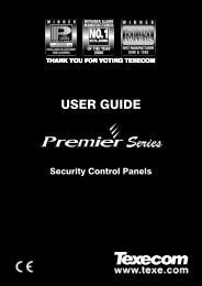 Texecom Premier User Guide - Trelore Alarms