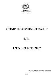 COMPTE ADMINISTRATIF DE L'EXERCICE 2007 - ChÃ¢teauroux