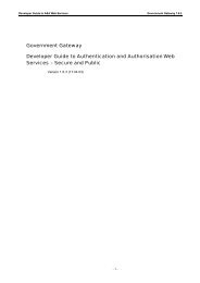 Government Gateway Developer Guide to Authentication and ...