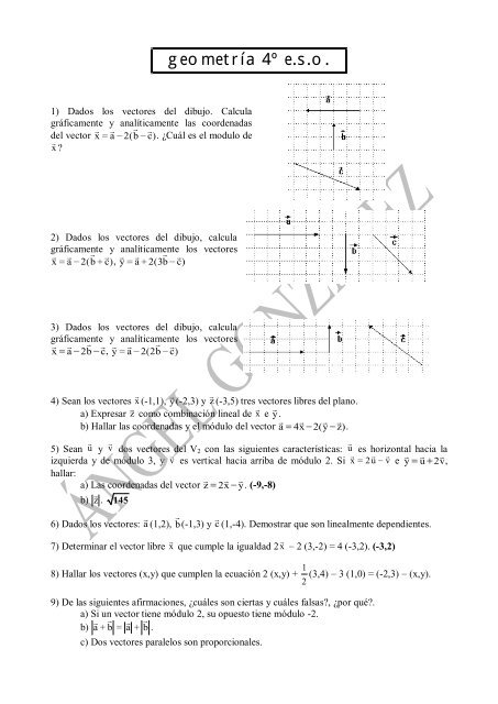 Ejercicios geometrÃa