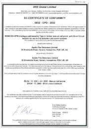 EC-CERTIFICATE OF CONFORMITY - Apollo Fire Detectors Limited