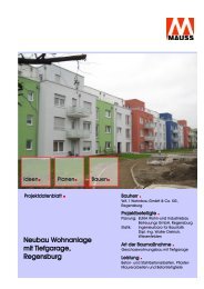 Projektdatenblatt EUKIA-Wohnanlage Regensburg - Mauss