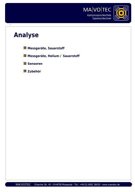 Analyse - MaVoTec