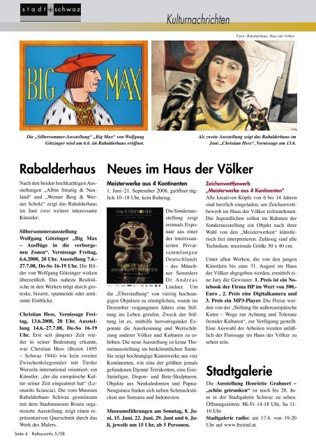 Rathausinfo Ausgabe Juni 2008 - Schwaz