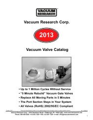 Complete 2013 Catalog, PDF - Vacuum Research Corp.