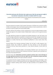 Position Paper - Eurociett