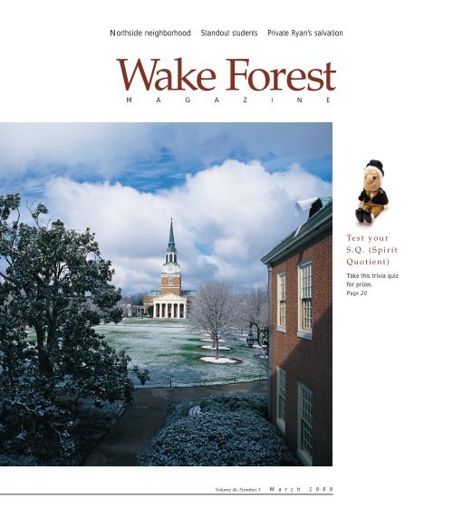 Spirit Quotient - Past Issues - Wake Forest University