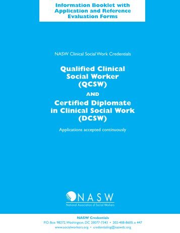 dcsw-qcsw cover.p65 - National Association of Social Workers