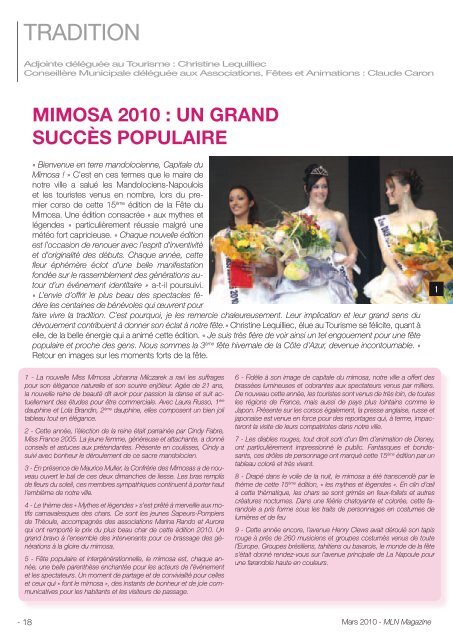 MLN Magazine - Mars 2010 - Mandelieu La Napoule