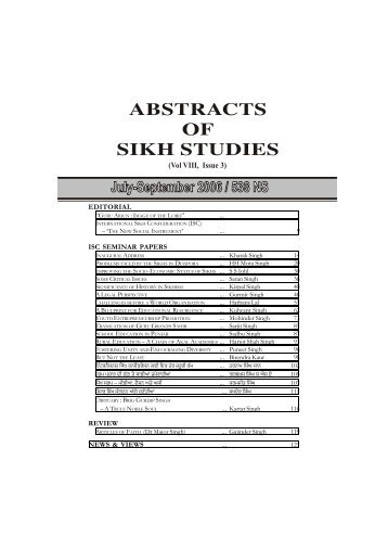 1-kharak singh (Guru Arjun Dev).p65 - Institute of Sikh Studies