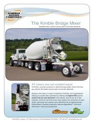 The Kimble Bridge Mixer - Concrete Equipment Inc