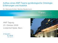 ANP- Team Gynäkologische Onkologie - Swiss ANP