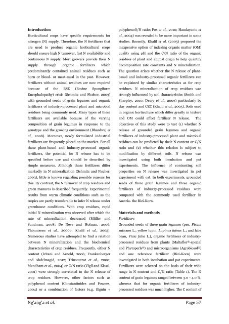 Determination of nitrogen release by organic fertilizers as influenced by fertilizer type and soil characteristics