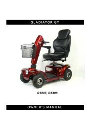 GT807, GT808 GLADIATOR GT OWNER'S MANUAL