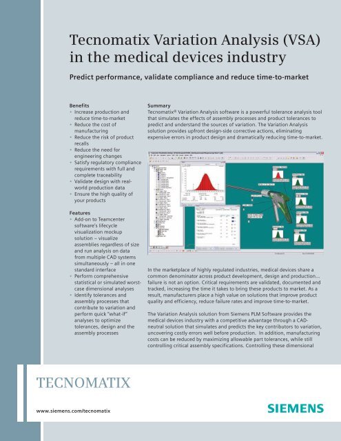Tecnomatix Variation Analysis - Siemens PLM Software