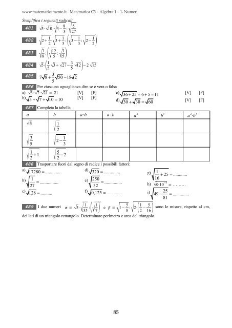 1. NUMERI - shop - Matematicamente.it