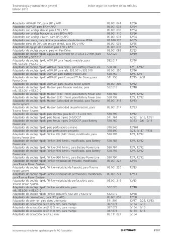 TraumatologÃ­a y osteosÃ­ntesis general EdiciÃ³n 2010 ... - Synthes