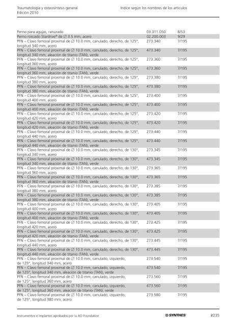 TraumatologÃ­a y osteosÃ­ntesis general EdiciÃ³n 2010 ... - Synthes