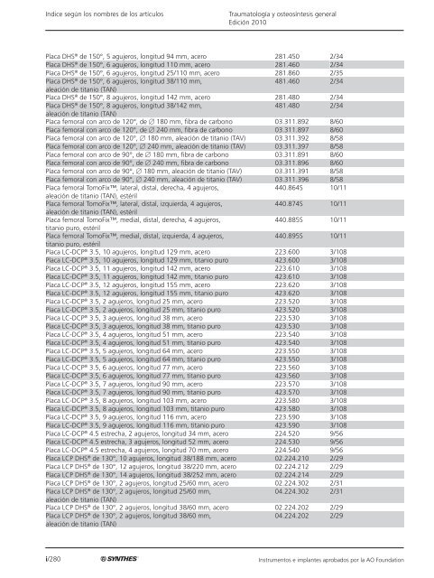 TraumatologÃ­a y osteosÃ­ntesis general EdiciÃ³n 2010 ... - Synthes