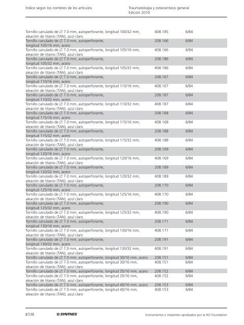 TraumatologÃ­a y osteosÃ­ntesis general EdiciÃ³n 2010 ... - Synthes